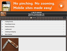 Tablet Screenshot of jmutzknives.com